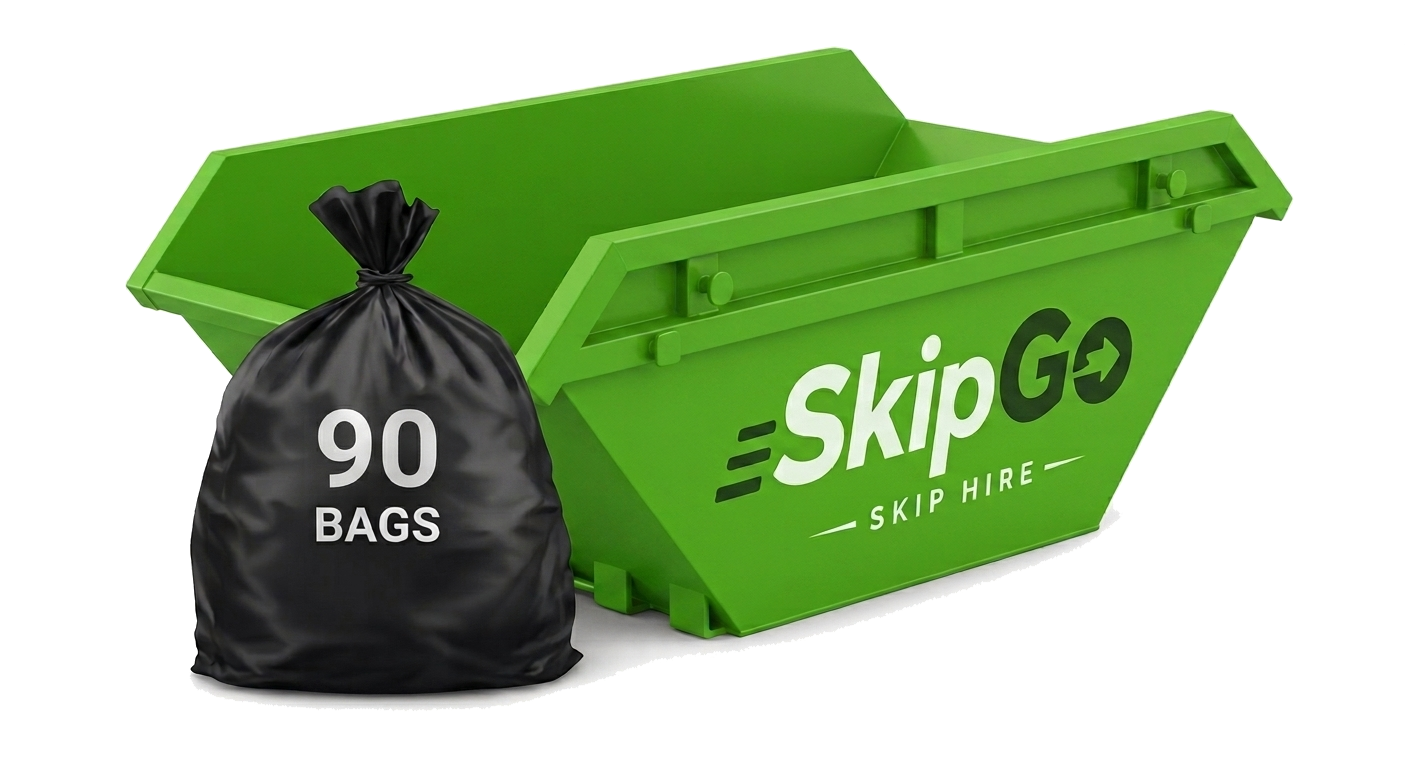 8 Yard Builder's Skip - holds around 90 bin bags of waste